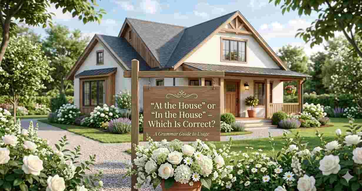 “At the House” or “In the House”
