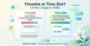 Timeslot or Time Slot? Correct Usage