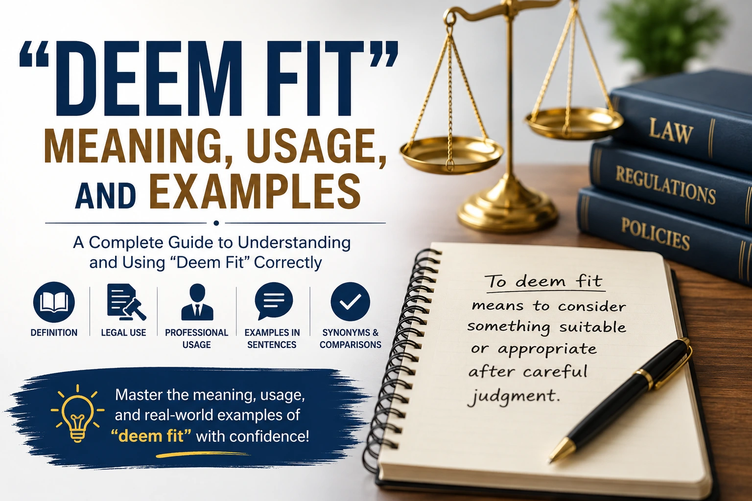 “Deem Fit”: Meaning, Usage, and Examples