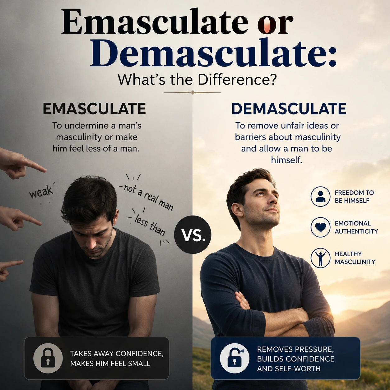 Emasculate or Demasculate: What’s the Difference?