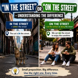“In the Street” or “On the Street” – Understanding the Difference
