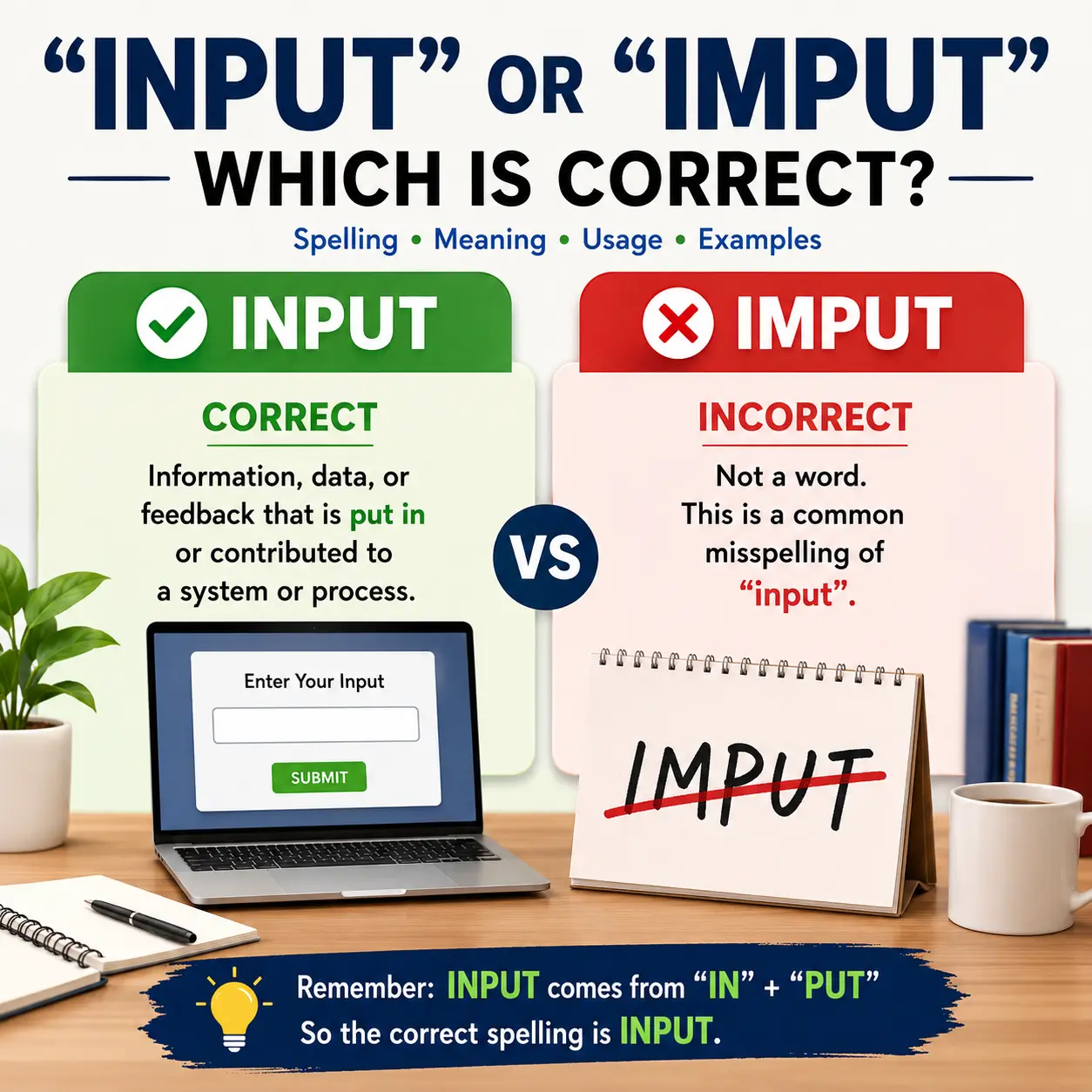 “Input” or “Imput”: Which Is Correct?
