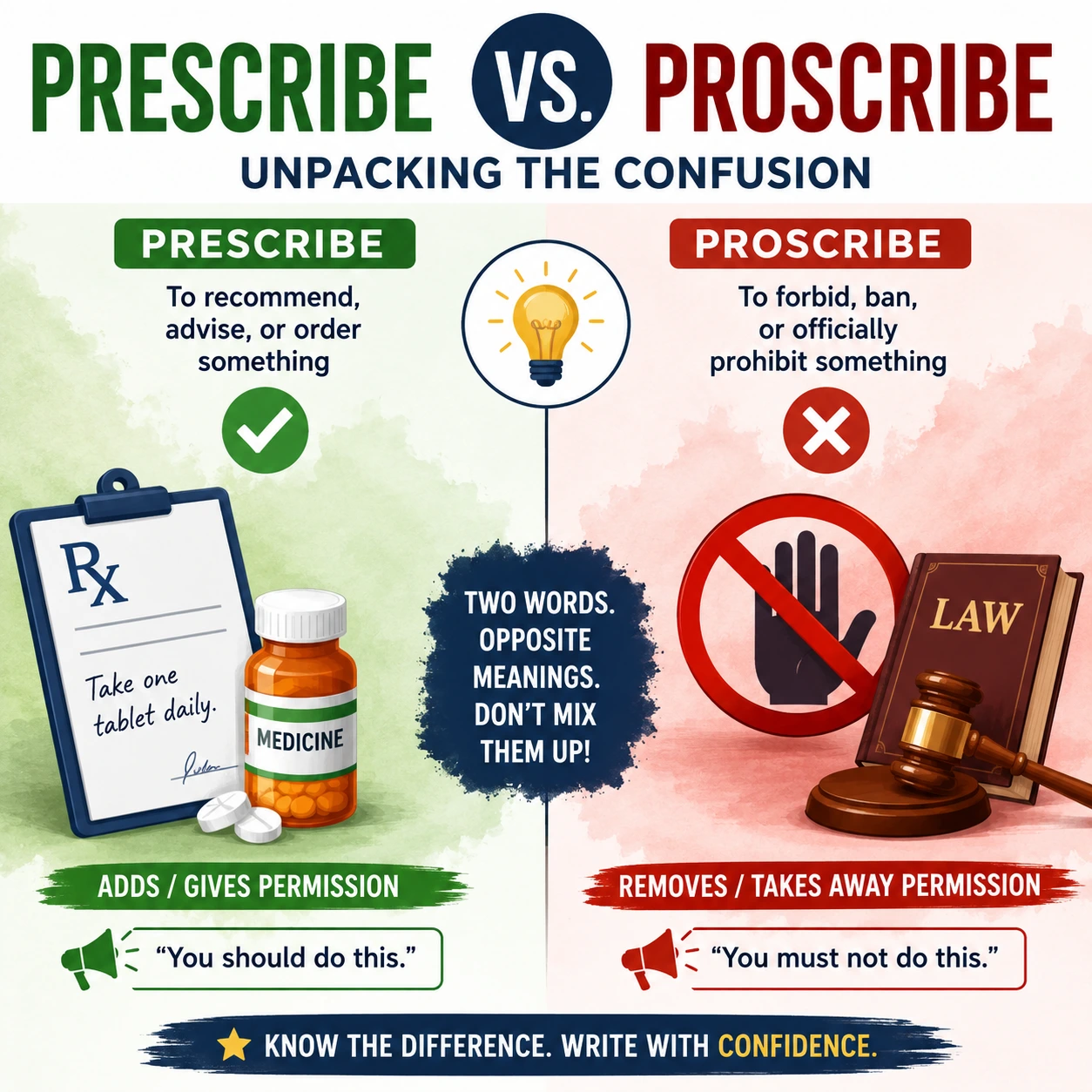 “Prescribe” vs. “Proscribe”: Unpacking the Confusion
