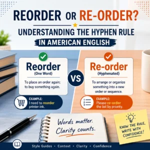 Reorder or Re-order? Understanding the Hyphen Rule in American English
