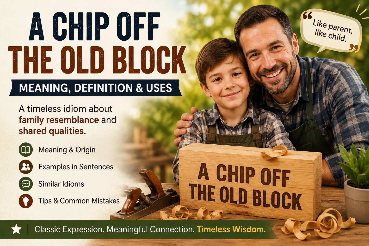 A Chip off the Old Block – Meaning, Definition and Uses