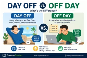 Day Off vs. Off Day: What's the Difference? (+ Examples & Grammar Guide)