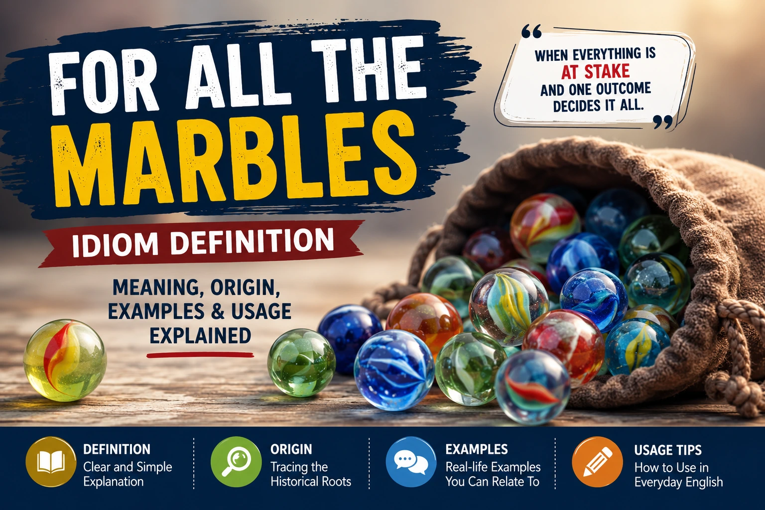 For All the Marbles Idiom Definition