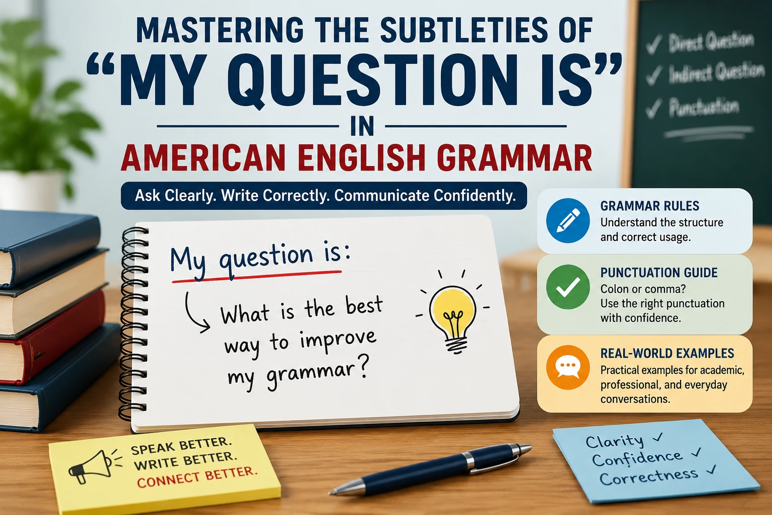 Mastering the Subtleties of “My Question Is” in American English Grammar