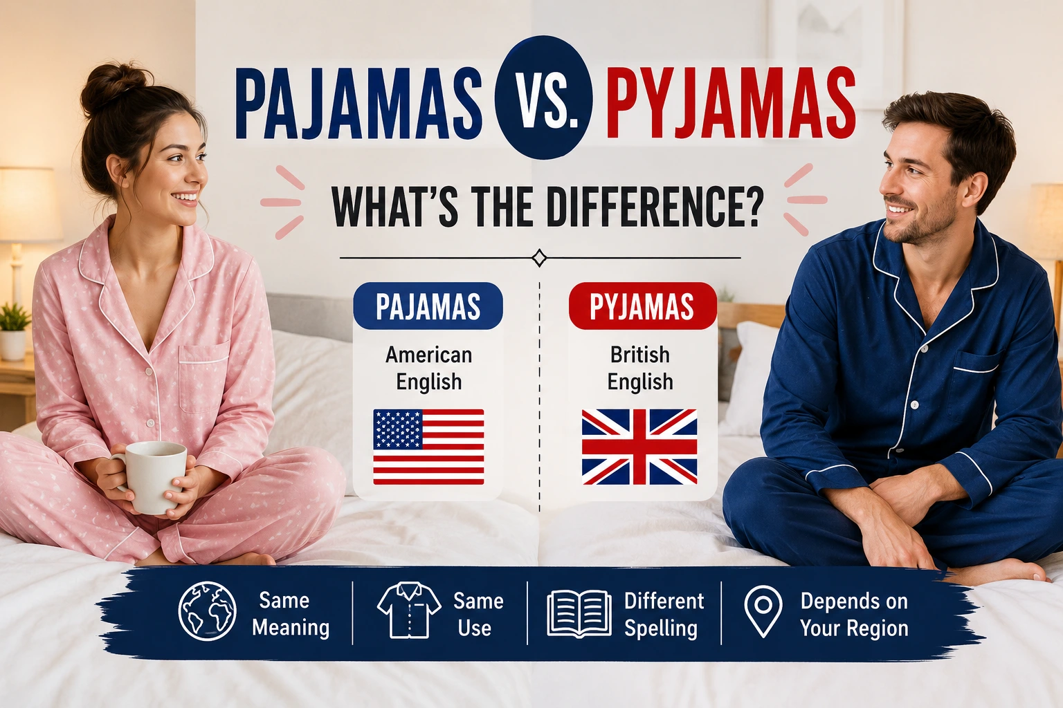 Pyjamas vs. Pyjamas – What’s the Difference?