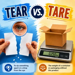 Tear vs. Tare Homophones: Spelling, Meaning, Differences, and Usage