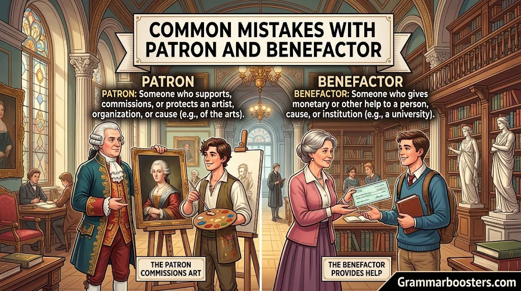 Common Mistakes With Patron and Benefactor