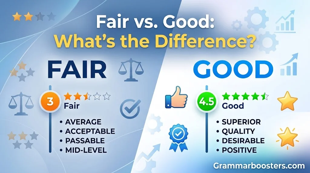 Fair vs. Good: What’s the Difference?