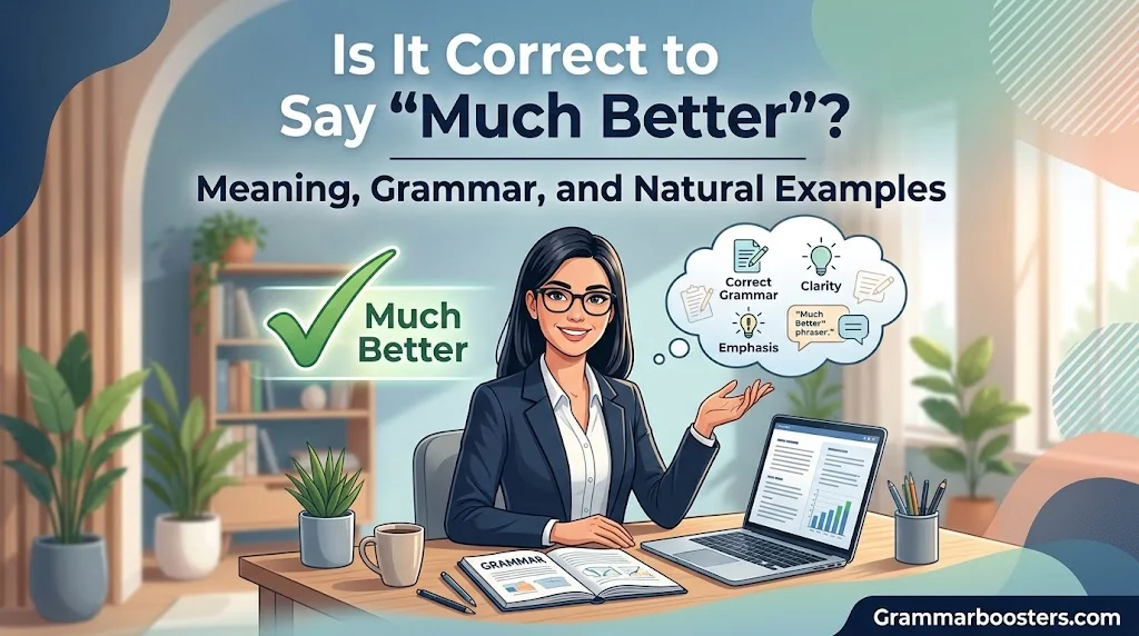 Is It Correct to Say “Much Better”? Meaning, Grammar, and Natural Examples