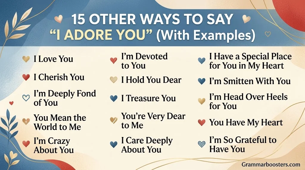Other Ways to Say “I Adore You”
