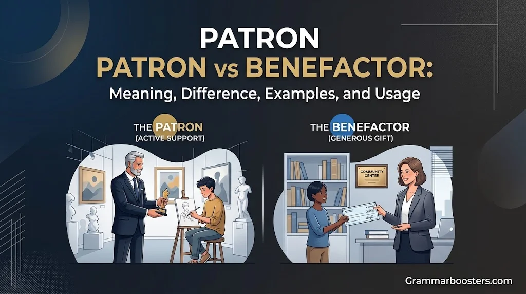 Patron vs Benefactor: Meaning, Difference, Examples, and Usage