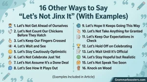 Other Ways to Say “Let’s Not Jinx It”