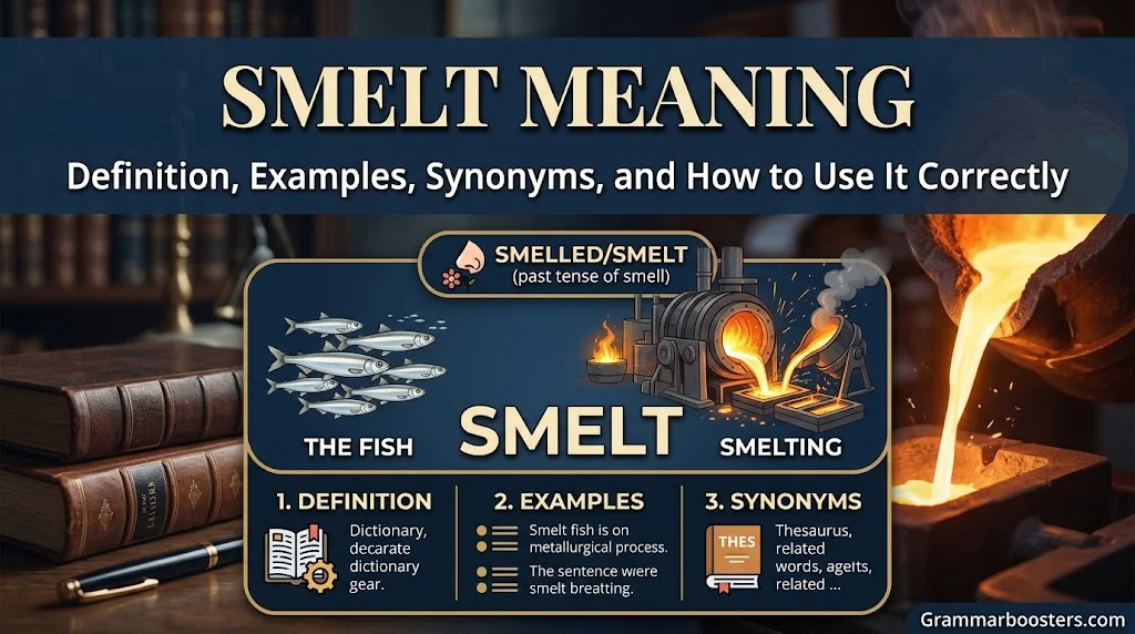 Smelt Meaning: Definition, Examples, Synonyms, and How to Use It Correctly